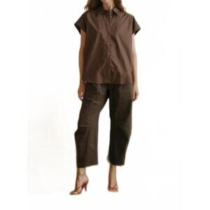 NEW SECULAR travis barrel pant in chocolate